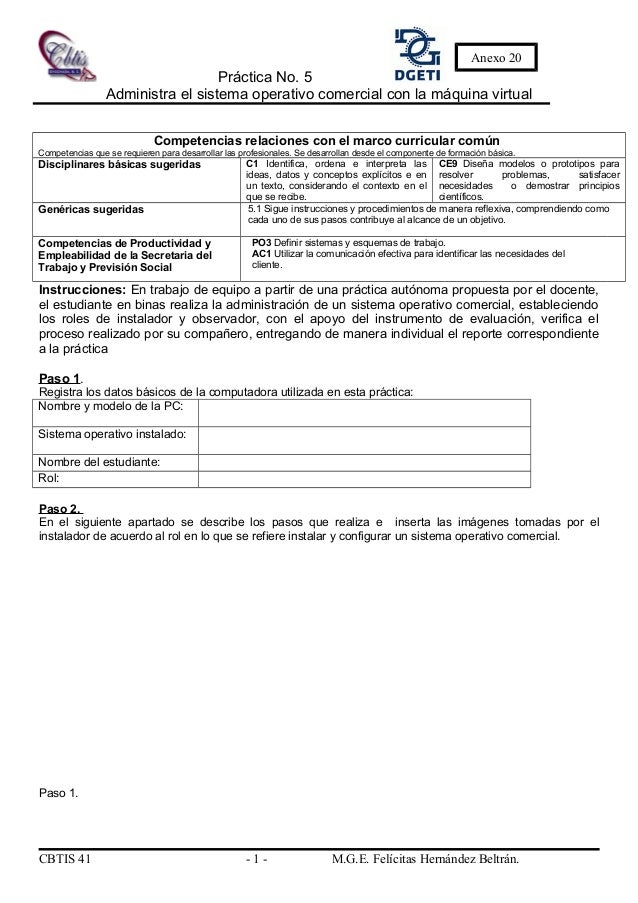 Controles para la administración de un trabajo básico